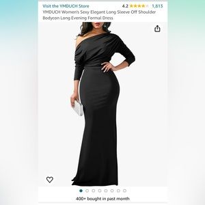 Beautiful black bodycon formal gown